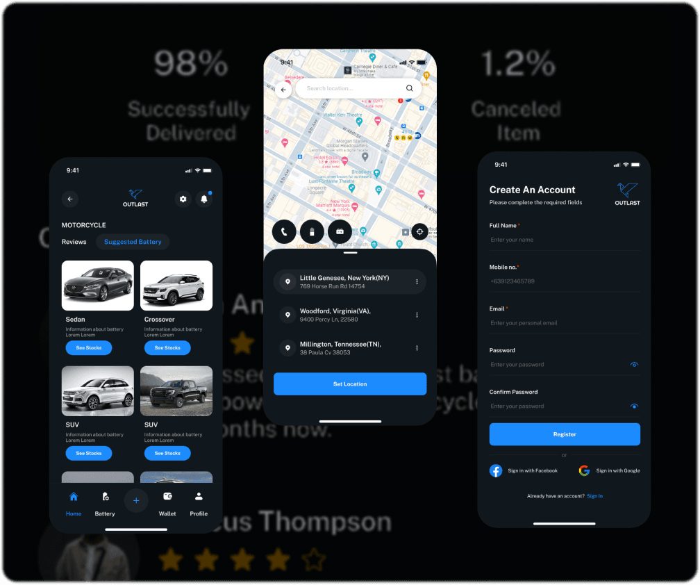 Outlast Car Battery App