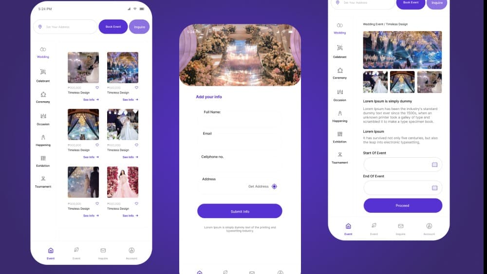 Wedding App Design